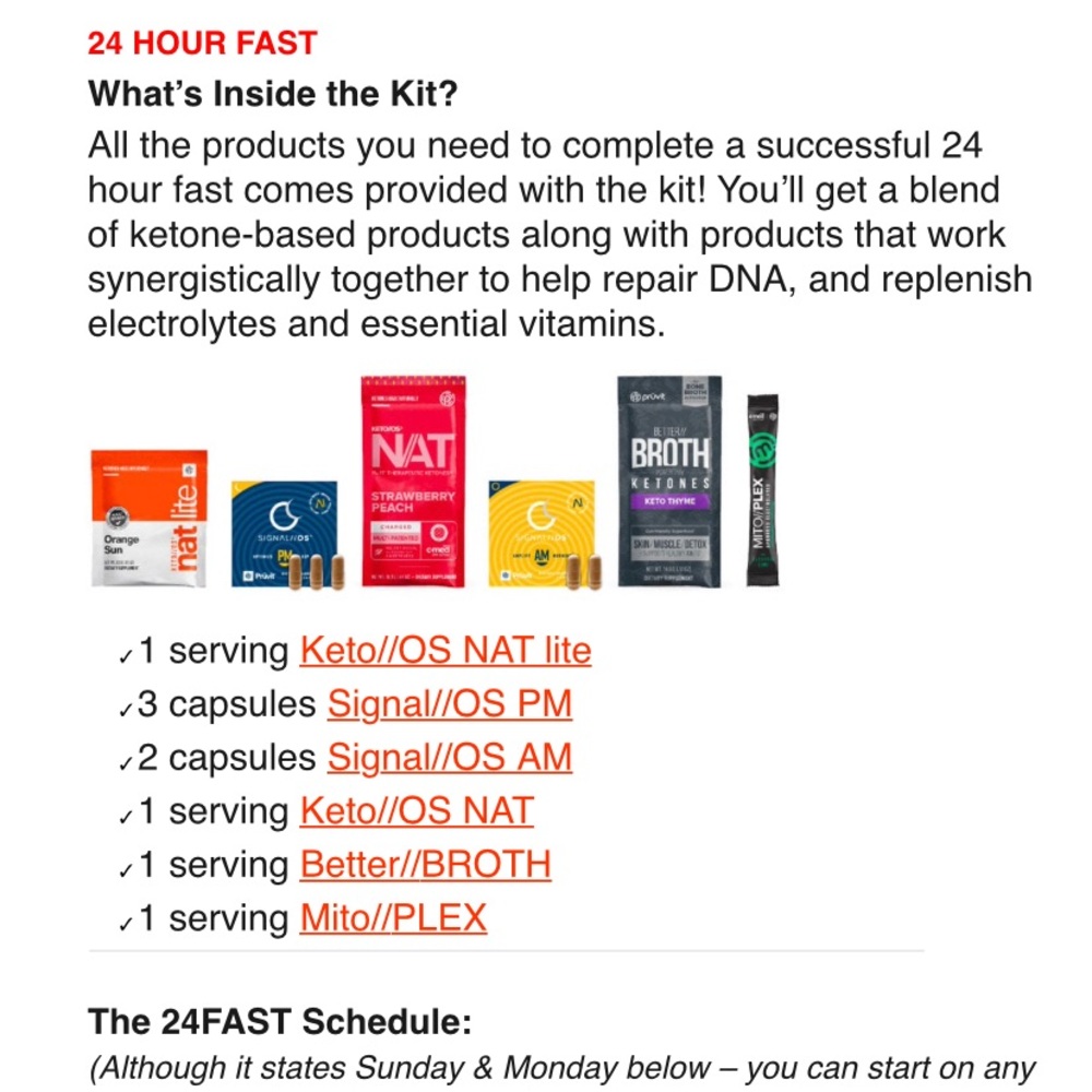 Pruvit 24 Hour Fast (Custom Kit)